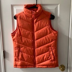 Lands End orange vest